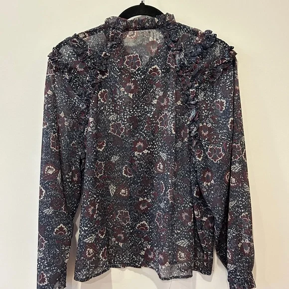 Atelier Rêve Sheer Patterned Blouse - Picture 3 of 4